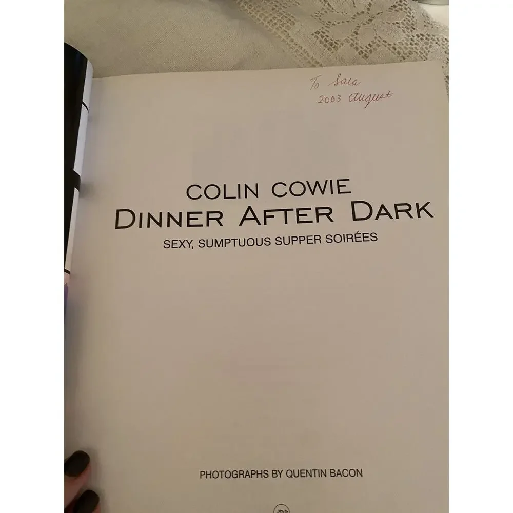 Dinner after Dark by Colin Cowie, FIRST EDITION (2002 Hardcover)